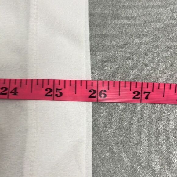 Alpha Studio M/L Button Front Blouse White Crepe Sheer Long Sleeve NWT Oversized - Picture 12 of 13